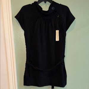 Black Cowl Neck Sweater NWT L